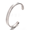 Tarnish Resistant 304 Stainless Steel Cuff Bangles LS-BJEW-G478-P-3