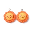 Opaque Resin Pendants RESI-G127-01D-1