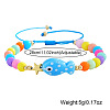 Ocean Style Fish Porcelain Bead Braided Bracelets YA5775-4