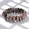 Bicone Natural Rhodonite Beads Stretch Bracelets for Women Men BJEW-C097-05B-2