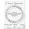 Synthetic Quartz Crystal Beaded Stretch Bracelets PW-WG7FE75-05-1-1