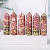 Tower Natural Peach Blossom Tourmaline Home Display Decoration PW-WG51324-01-1