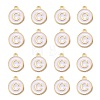 Golden Plated Alloy Charms LS-ENAM-S118-01C-2