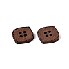 4-Hole Oval Wood Buttons BUTT-Q046-11B-2