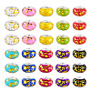 100Pcs 10 Colors Opaque Resin Rondelle European Beads RESI-TA0005-74-2