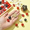 40Pcs 5 Styles Ladybug Theme Spray Painted Wood Beads WOOD-FS0001-14-2