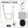 Brass Empty Bead Cage Pendant Decorations HJEW-PH02506-2