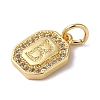 Real 18K Gold Plated Brass Micro Pave Clear Cubic Zirconia Pendants KK-L216-002G-B-2