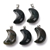 Natural Moss Agate Pendants G-F820-02L-12-1