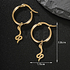 Fashionable Retro Casual Snake 201 Stainless Steel Hoop Earrings AH0980-6