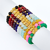 11Pcs 11 Colors Glass Round & Alloy Pixiu Beaded Stretch Bracelets Set for Women BJEW-FI0001-14-1