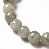 Natural & Synthetic Mixed Gemstone Moon and Star Beaded Stretch Bracelet for Women G-G997-C-5