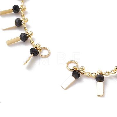 Glass Beaded Chains Bracelet Making AJEW-JB01150-45-1