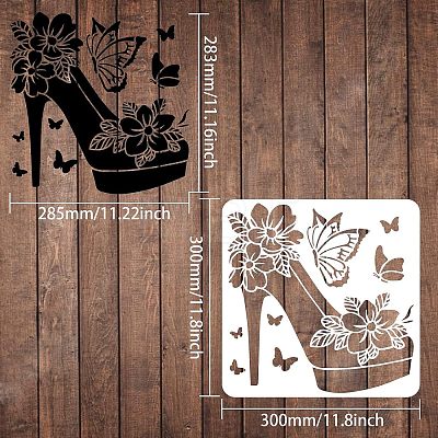 Plastic Reusable Drawing Painting Stencils Templates DIY-WH0172-540-1