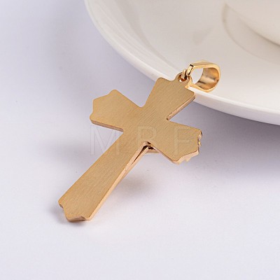 Easter Theme Crucifix Cross 304 Stainless Steel Pendants STAS-N080-07G-1