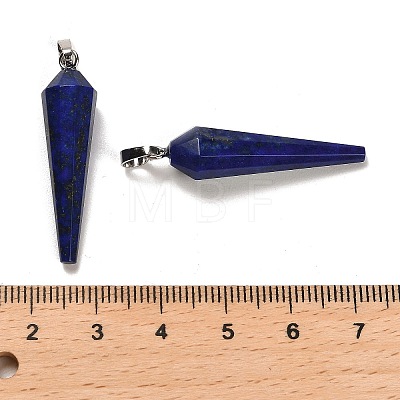 Natural Lapis Lazuli Pointed Pendants G-D089-01P-04-1