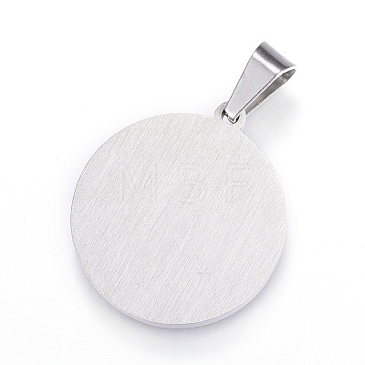 Feng Shui 304 Stainless Steel Pendants X-STAS-D161-08P-1