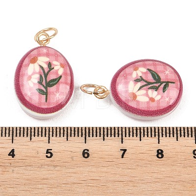 Printed Opaque Acrylic Pendants LS-SACR-P036-01H-G-1
