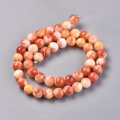 Natural White Jade Beads Strands G-H1625-6mm-PR11-1