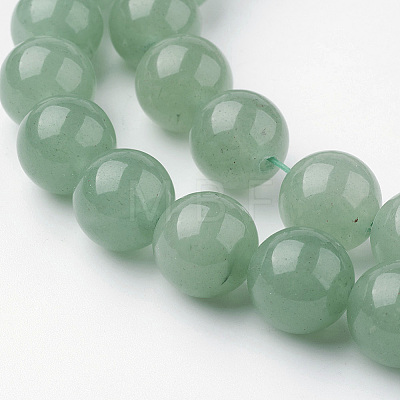 Natural Green Aventurine Bead Strands G-G735-63-12mm-1