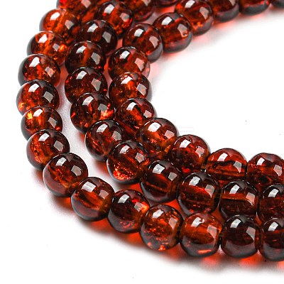 Spray Painted Crackle Glass Beads Strands CCG-Q001-4mm-16-1