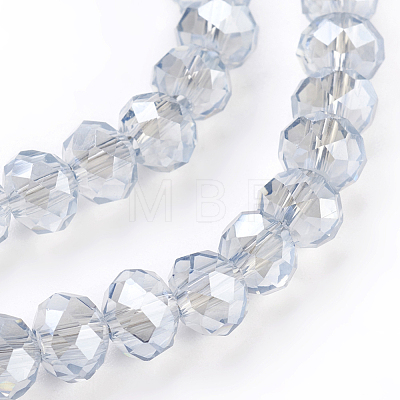 Electroplate Glass Beads Strands GLAA-K027-PL-A02-1
