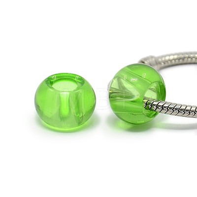 Mixed Color Transparent Glass European Beads X-GPDL-D003-M-1