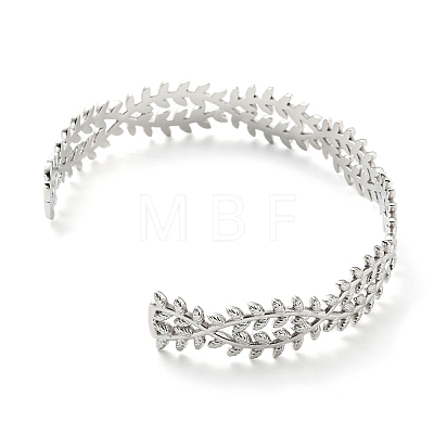 Non-Tarnish 304 Stainless Steel Leafy Branch for Women BJEW-B064-04P-1