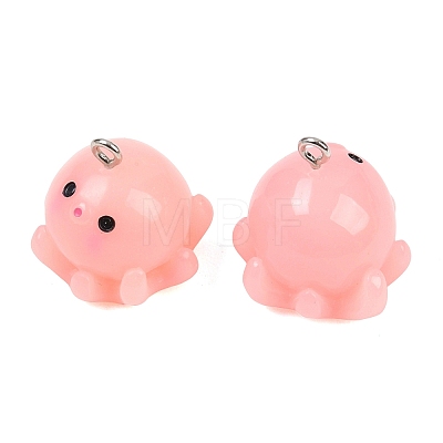 Marine Series Opaque Resin Pendants RESI-XCP0002-42B-1