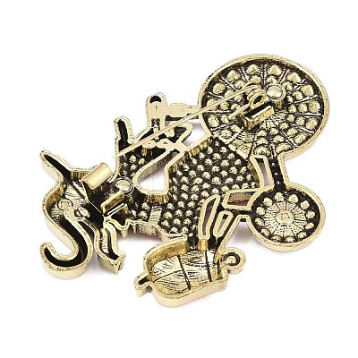 Halloween Witch with Bike Enamel Pins JEWB-I052-03AG-1