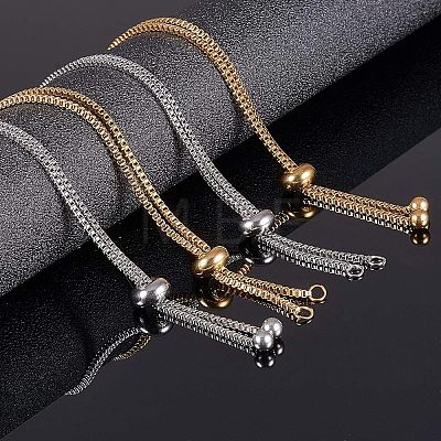 Unicraftale Adjustable 304 Stainless Steel Slider Bracelets Making STAS-UN0003-17-1