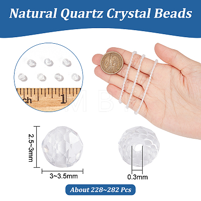  2 Strands Natural Quartz Crystal Beads Strands G-NB0005-04-1