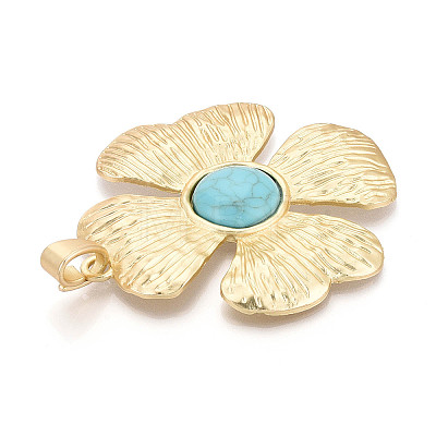 Saint Patrick's Day Synthetic Turquoise Big Pendants PALLOY-N179-61MG-1