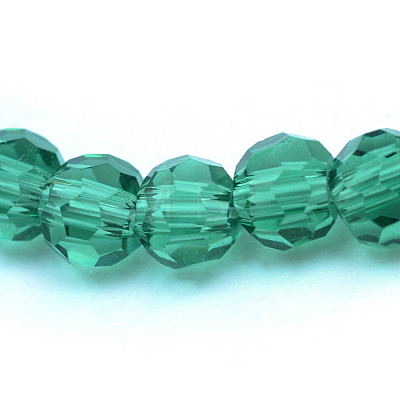 Transparent Glass Bead Strands GLAA-R166-6mm-01G-1