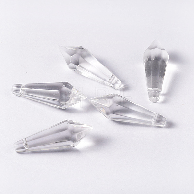 Faceted Glass Pendants X-GD14x37mmC01-1