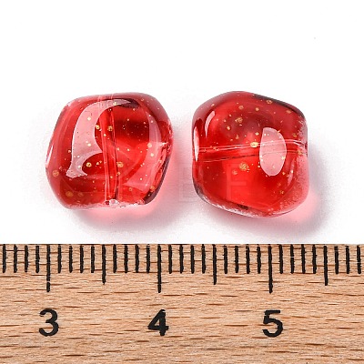 Baking Paint Transparent Glass Beads DGLA-C004-02E-1