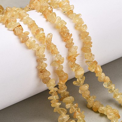 Natural Citrine Beads Strands G-O049-B-29A-1