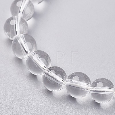 Natural Quartz Crystal Stretch Bracelets G-N0268-02-1
