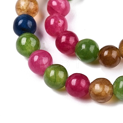 Dyed Natural White Jade Beads Strands G-T140-4mm-A15-1