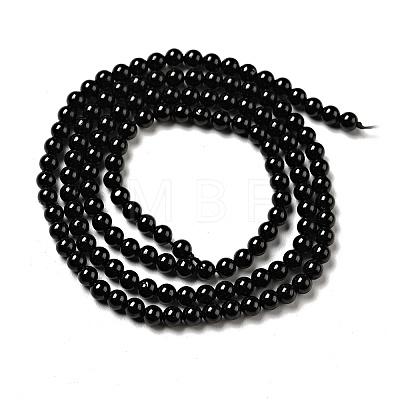 Natural Black Spinel Beads Strands G-D470-11-1