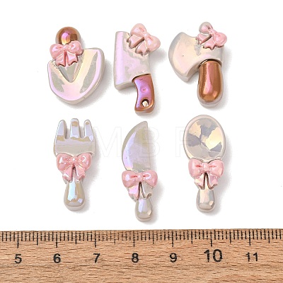 Electroplate Opaque Resin Cabochons RE-CBA19F6-02-1