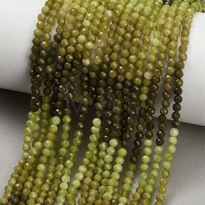 Gradient Color Natural Yellow Green Opal Beads Strands GG-CBA9722-A01-3mm-1