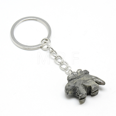 Synthetic & Natural Gemstone Keychain KEYC-S253-03-1