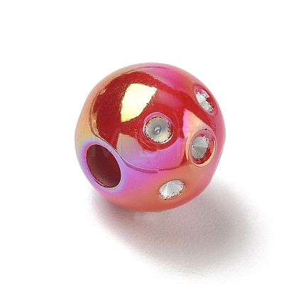 UV Plating Opaque Acrylic European Bead Rhinestone Settings AC-CBA6658-06A-1
