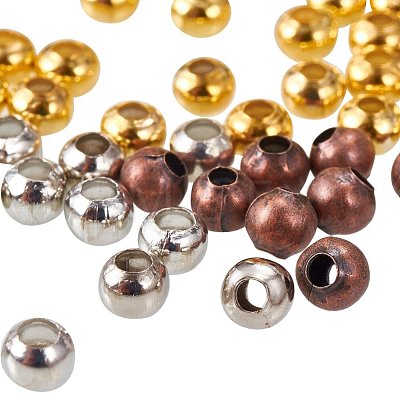 5 Box Iron Round Spacer Beads IFIN-X0001-03-B-1