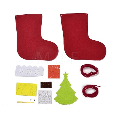 DIY Non-woven Fabric Christmas Sock Kits DIY-Q031-02D-1