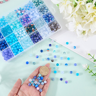 720Pcs 24 Styles Mixed Styles Acrylic Beads DIY-PA0002-14B-1