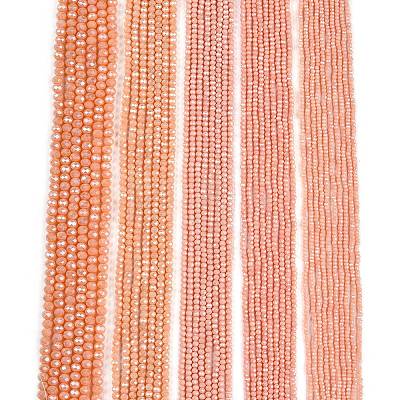 Electroplate Glass Beads Strands EGLA-A044-P3mm-A33-1