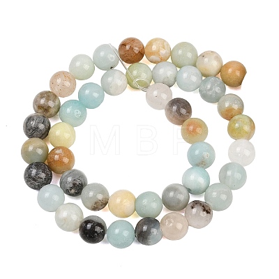 Natural Flower Amazonite Beads Strands G-F415-8mm-1