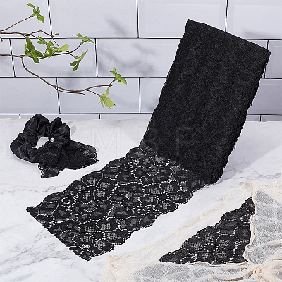 Polyester Lace Flower Fabric DIY-WH0034-95B-1